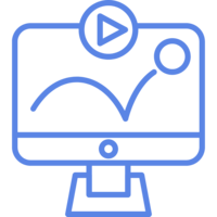 Image of a computer illustrating content creation, representing Erud AI's work with illustration data modalities.