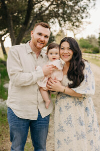 Sweet family milestone session portrait in Los Angeles.