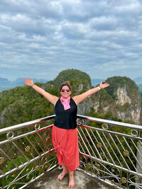 Heidi on a hike in Thailand
