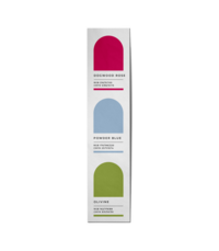 A color swatch with three colors, representing a wedding design in the event planning portfolio of Birdie June. 