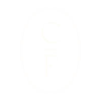 Clean, editorial-style logo version of The Curated Frame for branding.