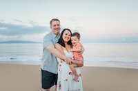 Hawaii beach sunset family session