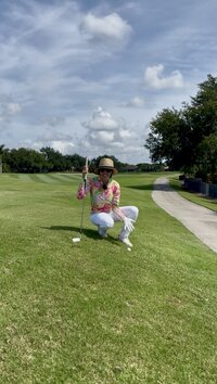 Renee O’Higgins, PGA and LPGA golf instructor teaching a lesson at Quail West in Naples, Florida.