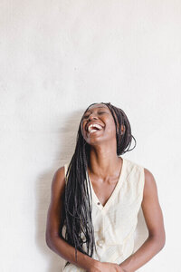 Woman laughing