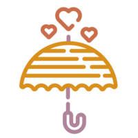 Icone parapluie pour illustrer la gestion des imprévus en faisant appel à Nos moments Ensemble, organisation de mariages Nantes, Loire Atlantique et Vendée