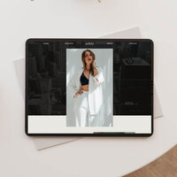 Showit Site Template for website design company ALEC Creative on a a laptop and ipad