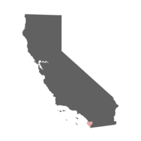 California and heart graphic