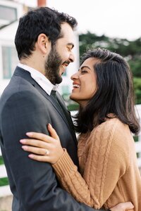 Monterey engagement photographer capturing happy couple