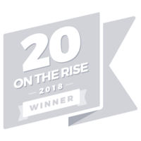 20 on the rise winner badge by rising tide society, honeybook, gusto and peerspace
