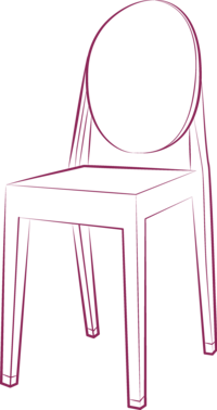 Brand icon showcasing a wedding chair from luxury event rentals, highlighting elegant and sophisticated seating options designed for high-end weddings and special events.
