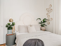 Styled bedroom for home tour