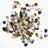 Black, Silver, and Gold Confetti