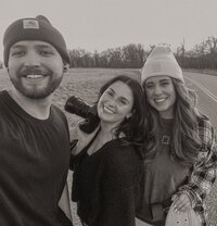 A selfie photo of Minnesota photographer, Ivy Christina and her clients