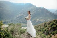 bride on a colorado mountain