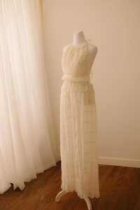White long sleeve maternity dress from Nashville client closet, styled for maternity photography sessions.