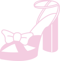 Custom illustration of wedding shoes icon for Sassy Diva in lilac