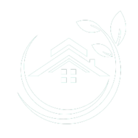 Simple icon of a house roof and a tree branch.