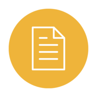 yellow and white icon of a document