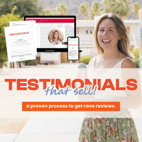 Image promoting Testimonials That Sell course focused on social media growth and engagement strategies