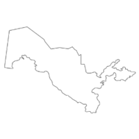 Uzbekistan Country Outline