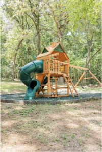 Laundry, storm shelter,  playground at long-term campground in Scottsboro, Alabama