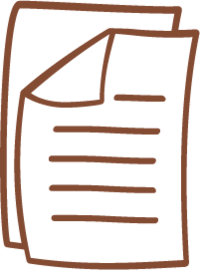 An illustration of two papers representing website copywriting templates