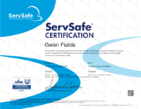 ServSafe certified food instructor Gwen Fields.