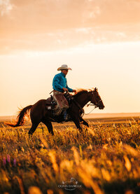 cowboy riding his horse