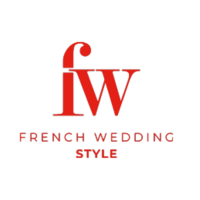 Logo composé des initiales "fw" en rouge, soulignées par le texte "french wedding style", indiquant une publication sur le site.