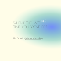 Title "When's the last time you breathed?" over a yellow and blue gradient background