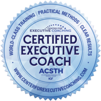 Certified Executive Coach accreditation badge from the Center for Executive Coaching which trains the top 5% of executive coaches in the world