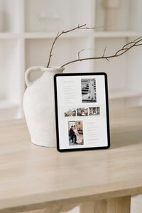 Mockup of custom website design for photography business