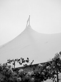 Elegant white tent for outdoor wedding setup – Estate & Vineyard Wedding Photography