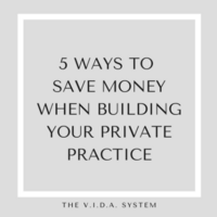 5 Ways to Save Money Building Private Practice Infographic