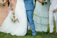 Couple looking at each other with the background in focus.