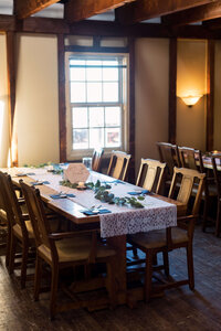 Wedding reception table at The Lower Deck Tap Room