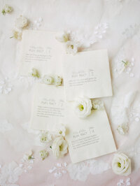 wedding details printed napkins