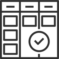 Calendar and checklist icon representing task scheduling and project timelines