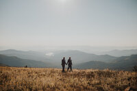 lgbtq+ couple in mountains for elopement
