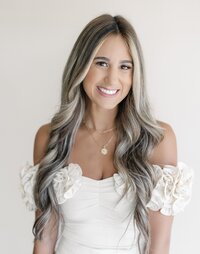 Bride and groom walk up memorial steps at their DC wedding