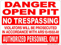 danger open pit