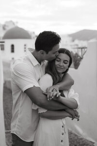 A couple honeymoon session in Oia Santorini Greece by Joanna Fotopoulou