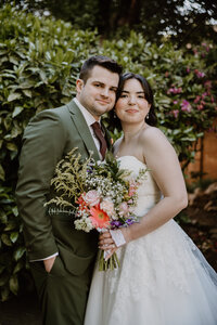 bride and groom in charlotte nc