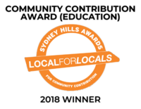 Sydney Hills Awards Local for Locals Awards Community Education Winner 2018