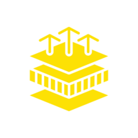 Insulation icon to provide information about how upgrading to proper crawl space insulation can improve energy efficiency and reduce heating and cooling costs.