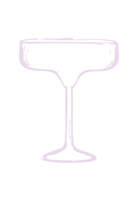 Purple Handdrawn Glass Cup Icon