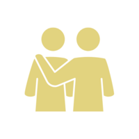 Supportive person icon illustration