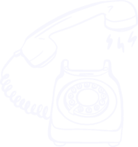 white illustration of a phone