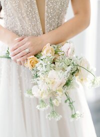 woman holding flowers
