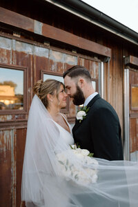 Portrait of a wedding couple